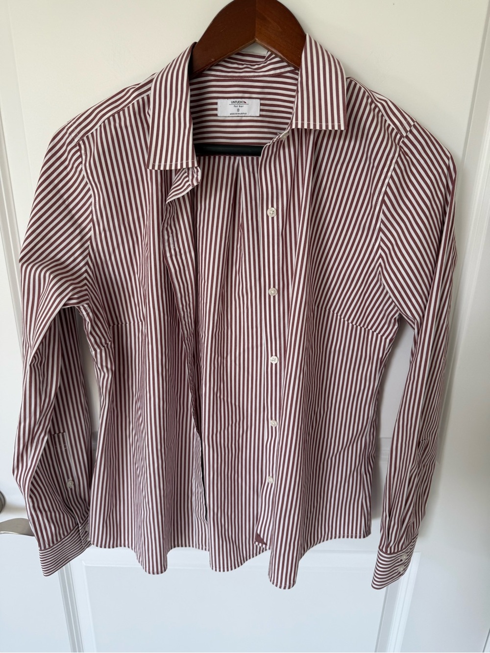 Untuckit For Her Bella Striped Blouse Size 8